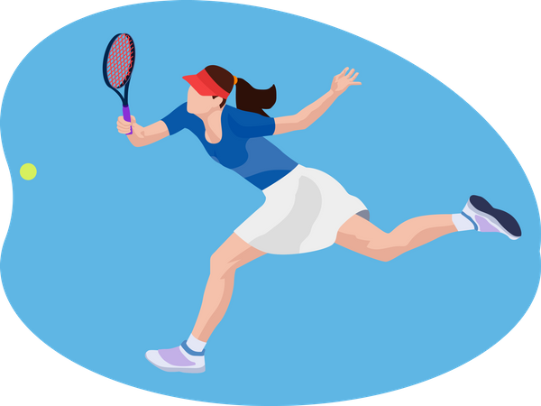Female Tennis Player Illustration