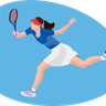 female tennis player illustration