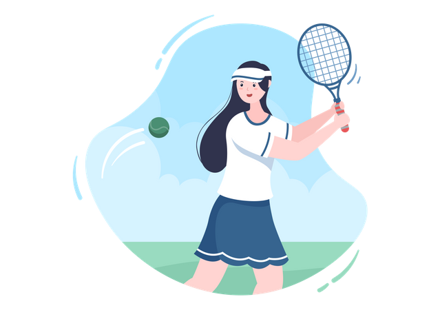 Female tennis player Illustration