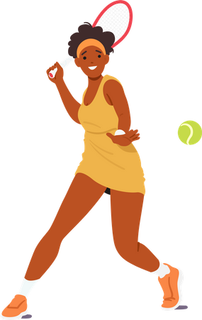 Female Tennis Player  Illustration