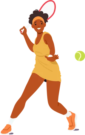 Female Tennis Player  Illustration