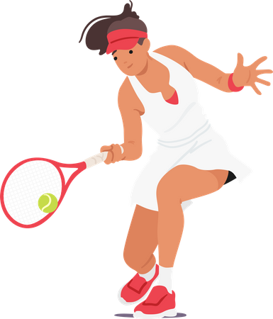 Female Tennis Player  Illustration