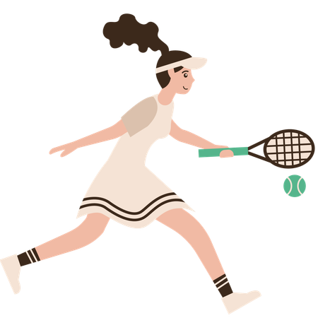 Female Tennis Player  Illustration