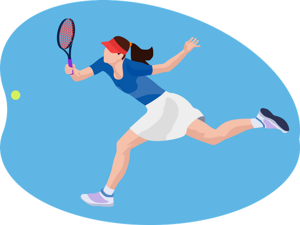 Female Tennis Player  Illustration