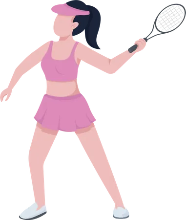 Female tennis player  Illustration