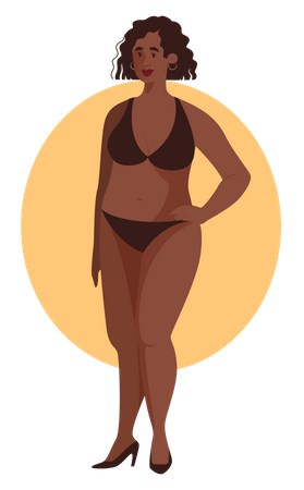 Female thick body shape Illustration