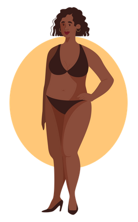 Female thick body shape  Illustration