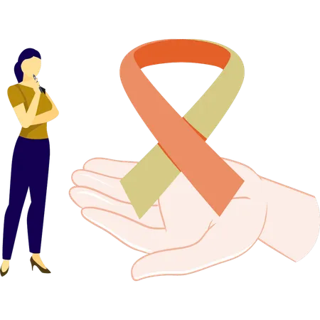 Female thinking about hive protection  Illustration
