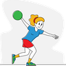bowler female throw ball illustrations free