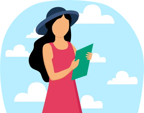 Female tourist  Illustration