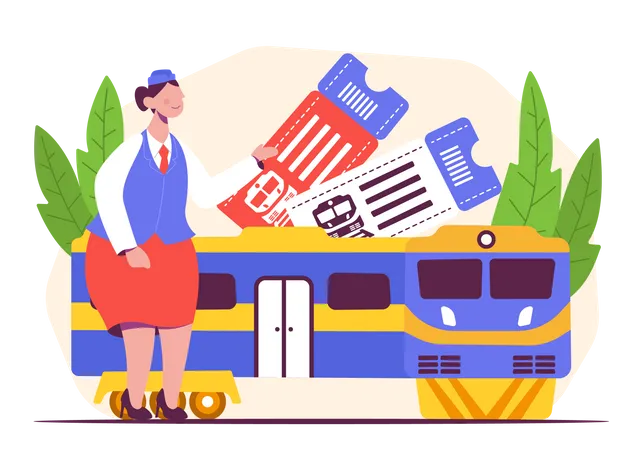 Female Travel agent  Illustration