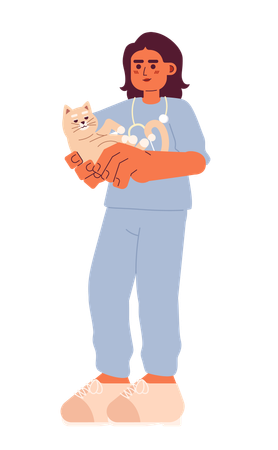 Female vet cat  Illustration