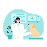 female veterinary illustration svg