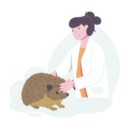 Female Veterinarian  Illustration