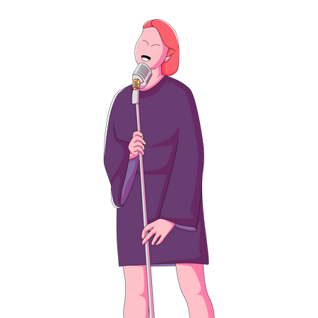 Female Vocalist  Illustration