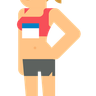free female volleyball player illustrations