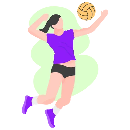 Female volleyball player Illustration