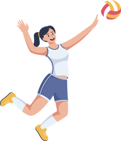 Female Volleyball Player  Illustration