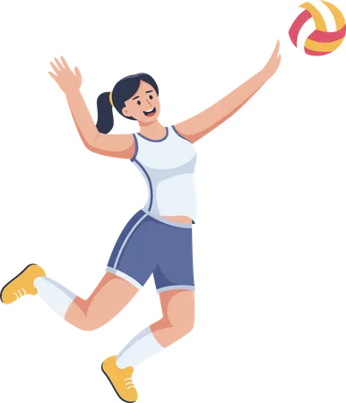 Female Volleyball Player  Illustration