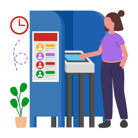 Female Voting for politicians  Illustration