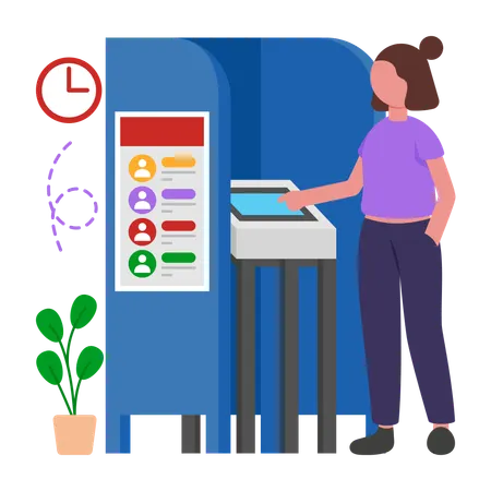 Female Voting for politicians  Illustration