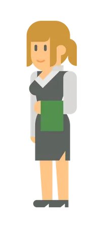 Female waiter Illustration