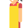 female waiter illustration free download