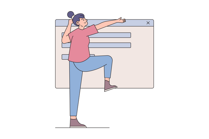 Female Web Designer  Illustration
