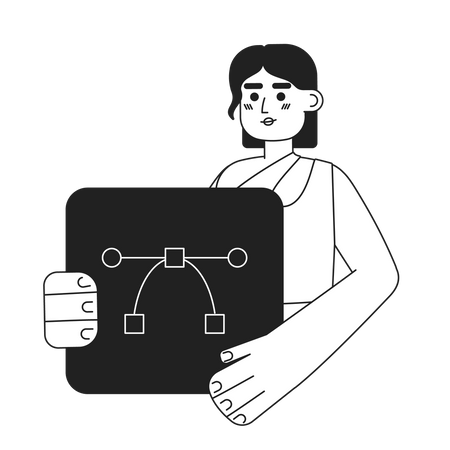 Female Web designer  Illustration