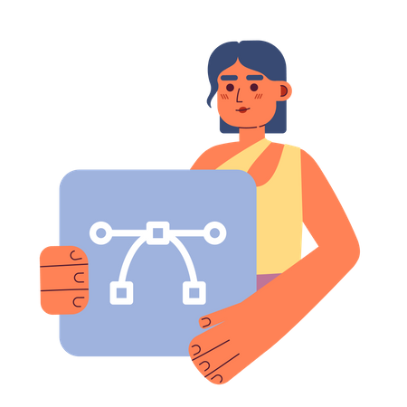 Female Web designer job  Illustration