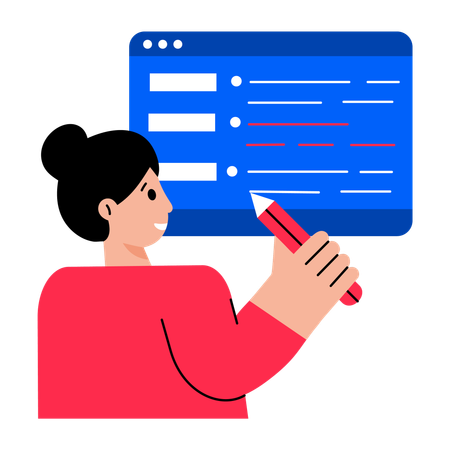 Female web developer  Illustration