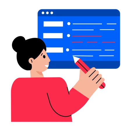 Female web developer  Illustration