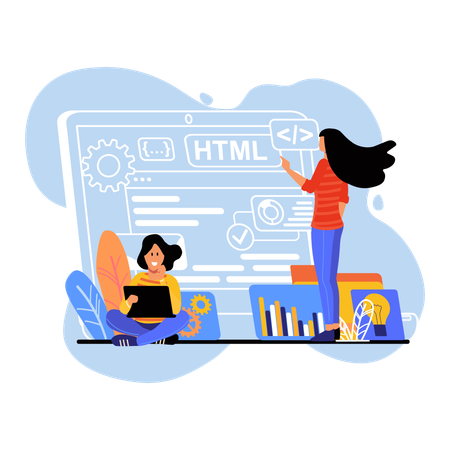 Female Web Developer  Illustration