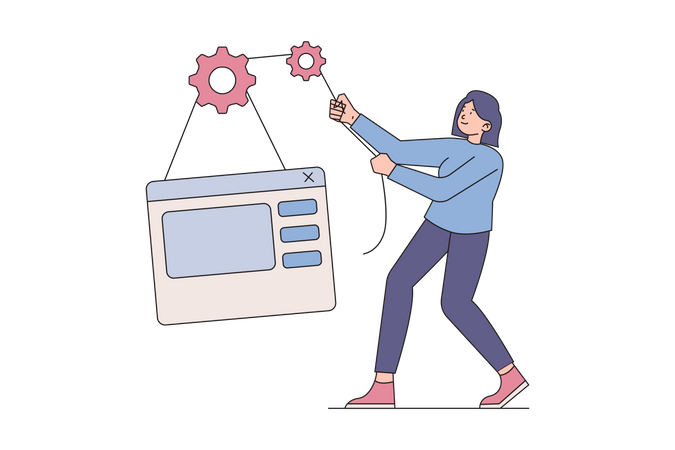 Female Web Developer  Illustration