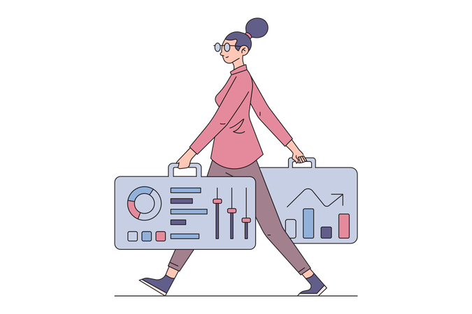 Female web developer  Illustration