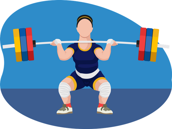 Female weightlifter  Illustration