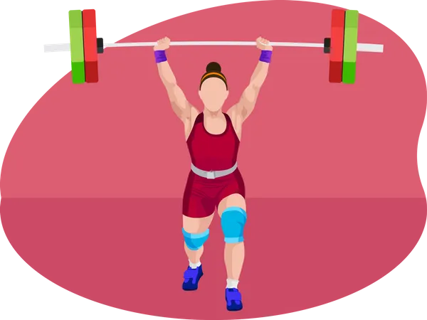 Female weightlifter  Illustration