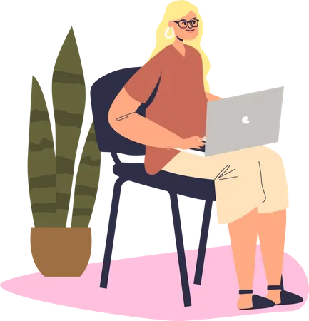 Female Worker Use Laptop Making Notes During Workshop Or Business Training From Successful Mentor Trainee Or Coach Woman Study At Leadership Lecture Cartoon Flat Vector Illustration Illustration