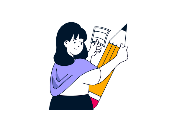 Female writer  Illustration