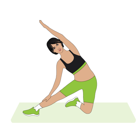 Female Yoga instructor  Illustration