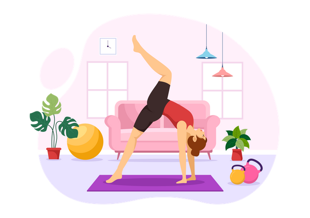 Female Yoga instructor  Illustration