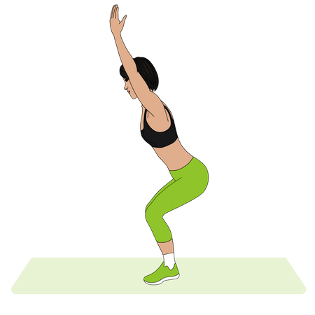 Female Yoga instructor  Illustration