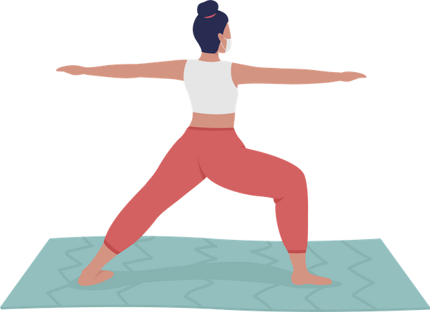 Female yoga instructor  Illustration