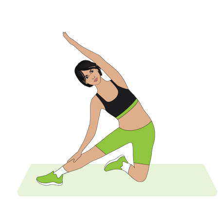 Female Yoga instructor  Illustration