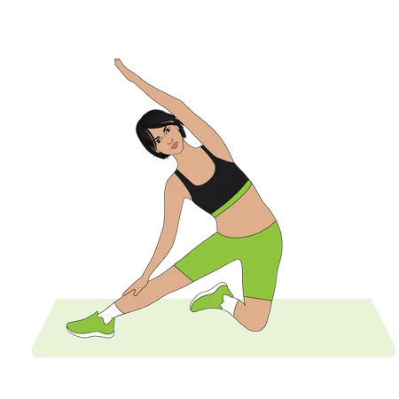 Female Yoga instructor  Illustration