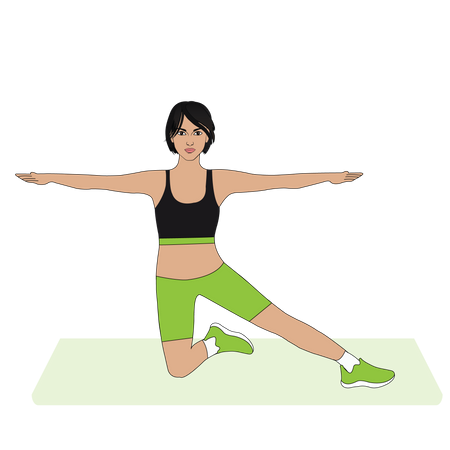 Female Yoga instructor  Illustration