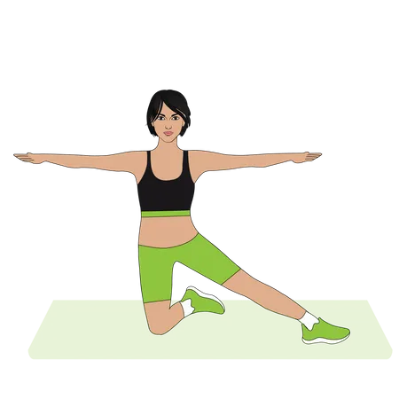 Female Yoga instructor  Illustration