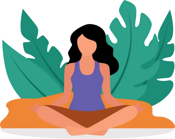 Female Yoga trainer  Illustration