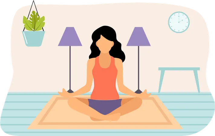Female Yoga trainer  Illustration