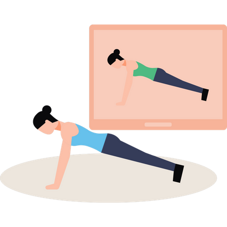Female Yoga Trainer  Illustration